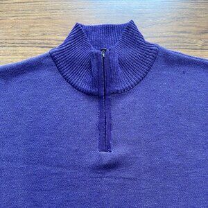 Mens Purple Quarter Zip Sz XL